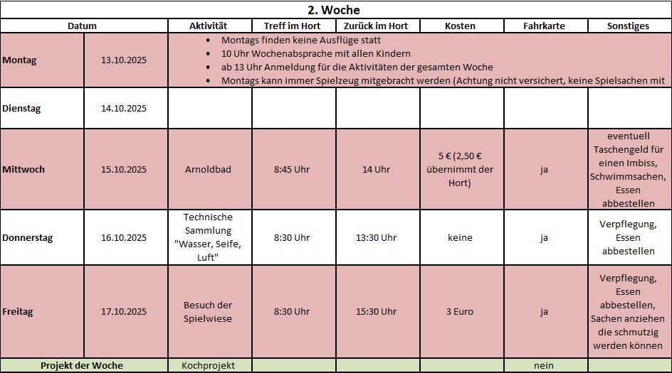 2. Ferienwoche